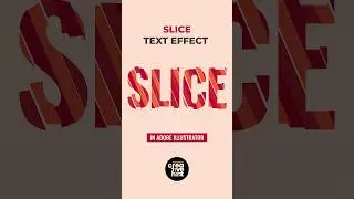 How to create Slice text effect logo in Adobe Illustrator. 
