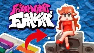 GIRLFRIEND FRIDAY NIGHT FUNKIN КАК СЛЕПИТЬ ИЗ ПЛАСТИЛИНА ПЕРСОНАЖА ИГРЫ ФНФ ДЕВУШКУ  И БУМБОКС