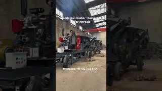 Amazing mobile river stone sand making machine,diesel engine jaw crusher+hammer crusher mill station
