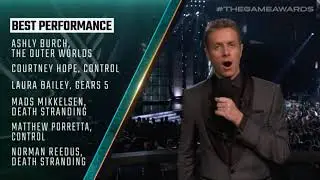Mads Mikkelson From Death Stranding Wins Best Performance | The Game Awards 2019