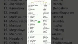 States and Capitals