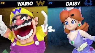 Wario VS Ice Skater Daisy Mega Heavy Slow Smash [CyberM295 Contest Winner Request Quickie] SSBU