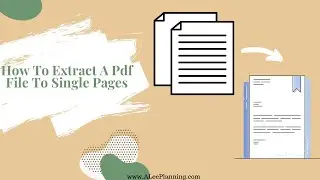 How to Extract A PDF Page From File | Separate PDF documents