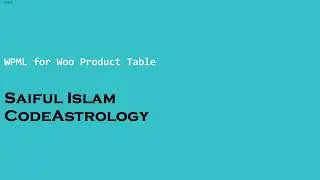 WPML for Woo Product Table | Local Language for WooCommerce Product Table