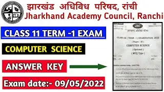 Jac Computer Science anwer key class 11/ jac term 1 exam 2022/ by Rahul Commerce Academy