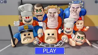 9999 PRISONERS and 9999 COPS in BARRY'S PRISON RUN! New Scary Obby (