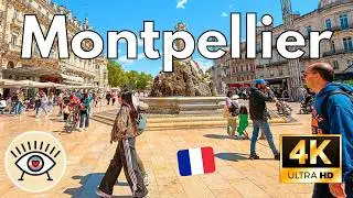 MONTPELLIER, France 4K ✅ WALKING TOUR with SUBTITLED HISTORY! ✨