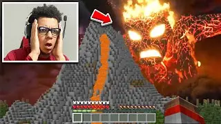 GIANT LAVA MONSTER APPEARS IN OUR WORLD IN MINECRAFT!