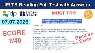 IELTS General Reading Practice Test with Answers 07.07.2026 - Test 