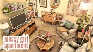 messy girl apartment \\ The Sims 4 CC speed build