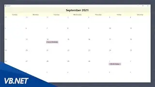 VB.NET - Monthly calendar interface