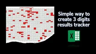 MS EXCEL: Simple way to create 3 digits results tracker | File attached in the description