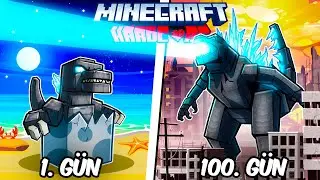 Hardcore Minecraft'ta GODZILLA Olarak 100 Gün Geçirmemin Hikayesi...
