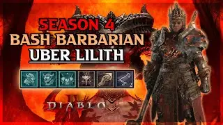 Uber Echo of Lilith Kill Season 4 - Bash Barb - Diablo 4 Gameplay