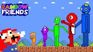Mario vs RAINBOW FRIENDS mix level Maze Mayhem | Game Animation
