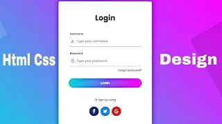 How To Create Login Form In HTML and CSS || Simple Login design in html css