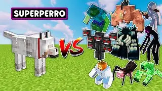 SUPER PERRO VS TODOS LOS JEFES DE MINECRAFT - Videos de minecraft