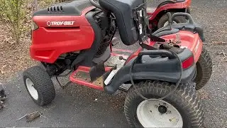 That one stubborn Pulley - EASY Trick to install a Troy-Bilt Drive Belt on Tractor Back pulley MTD