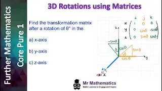 3D Rotations using Matrices | Mr Mathematics