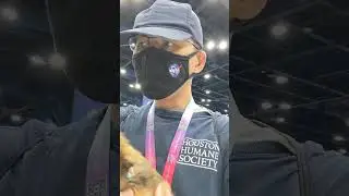 Holding another HHS puppy at Comicpalooza 2023