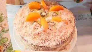 Вкусный домашний торт с нежным кремом и фруктами