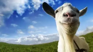 Goat Simulator ( Часть 1 ) - Коза-качок, сатанист,король с бейсбольной машиной на спине.