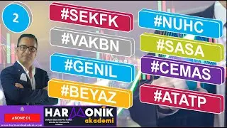 2) #SEKFK #VAKBN #GENIL #BEYAZ #NUHCM #SASA #CEMAS #ATATP HİSSE TEKNİK ANALİZLERİ