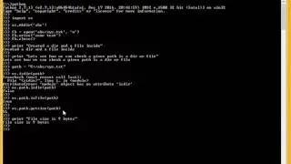 Create directory/file, check given path is file or dir, get file size, delete file, delete dir