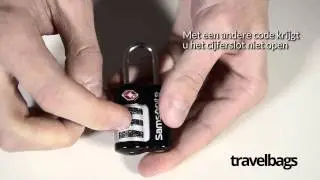 TSA los cijferslot Samsonite instellen