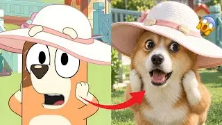 What if Bluey in real life (もし『ブルーイ』が現実の世界にいたら) | AI GOD | Bluey 