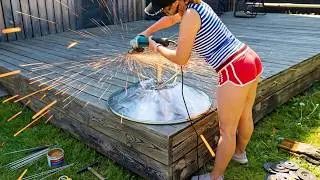 The Girl Wants Warmth and Pleasure, But Gets More Than a Homemade Outdoor Fireplace