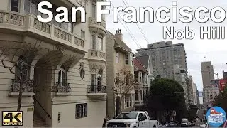 🇺🇸 SAN FRANCISCO 4k Walking Tour | Nob Hill - Union Square to Russian Hill