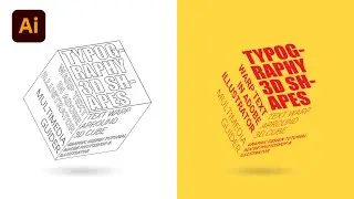 Warp Text To 3D Cube Shape in Adobe Illustrator - Graphic Design Tutorial
