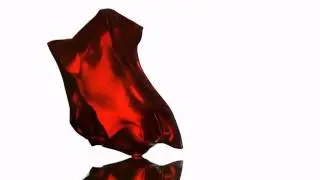 Gelatin cubes dropped onto solid surface High Speed Video 6200 fps