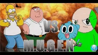 MUGEN - Request by Justin plush videos Mcdaniel - Homer & Peter VS Gumball & Old Daniel