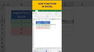 XOR FUNCTION IN EXCEL 