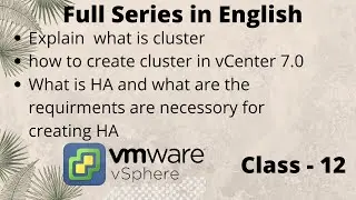 vsphere cluster features HA  | vsphere cluster configuration | vsphere cluster setup