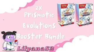 Unboxing 2x Pokemon Prismatic Evolutions Booster Bundles Lilyana💜 #unboxing #pokemon #pokemoncards