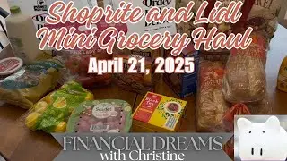 $35 Mini Shoprite and Lidl Grocery Haul | Family of 2 on a Budget | April 2025 | #groceryhaul