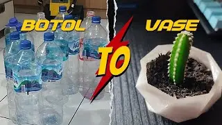 Daur ulang Botol Plastik Menjadi Pot Bunga
