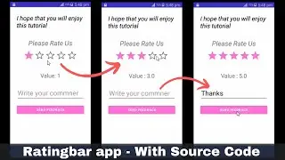 Ratingbar app development in android studio | app design and development | Android Studio