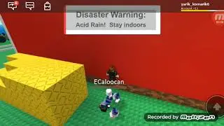 Кислотный дождь, землятресение и торнадо!!! Выживание. Roblox.