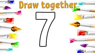 Draw the number seven | Рисуем цифру семь | Жеті санды сызыңыз