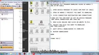 Mitsubishi plc program Download via gx works 2 and sc-09