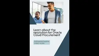 Oracle Cloud Procurement Importing of Supplier Address issues and Resolution