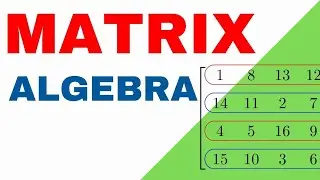 Matrix Algebra || Full Course For Beginners