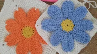 PAPATYA KARE MOTİF DETAYLI ANLATIMI #crochet #knitting #motif