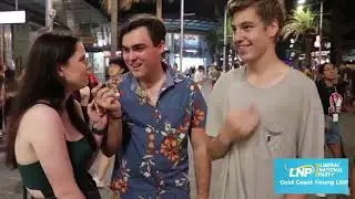 Young LNP on the Gold Coast at schoolies.