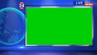 News Channel Green Screen Template - No Copyright Video - Free Stock Footage