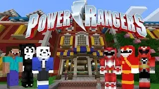 NOOB's ADVENTURE Minecraft - If Noob, Bendy and Sans in POWER RANGERS TEAM